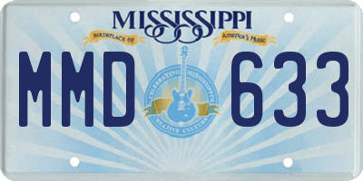 MS license plate MMD633