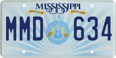 MS license plate MMD634