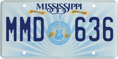 MS license plate MMD636