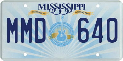 MS license plate MMD640