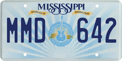 MS license plate MMD642