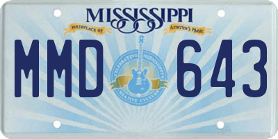 MS license plate MMD643