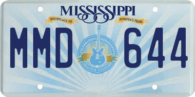 MS license plate MMD644