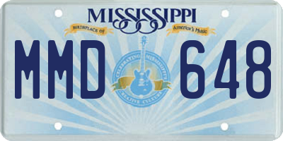 MS license plate MMD648
