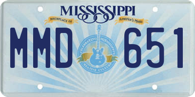 MS license plate MMD651