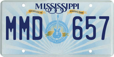 MS license plate MMD657