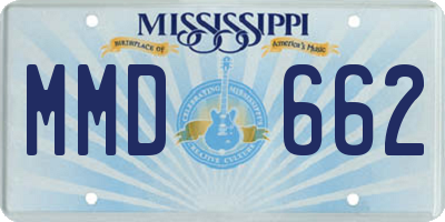 MS license plate MMD662