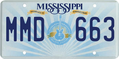 MS license plate MMD663