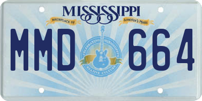 MS license plate MMD664