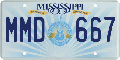 MS license plate MMD667