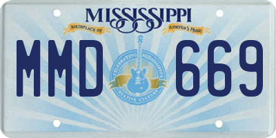 MS license plate MMD669