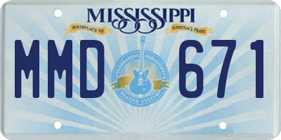 MS license plate MMD671
