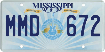 MS license plate MMD672