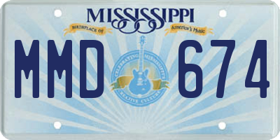 MS license plate MMD674