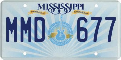 MS license plate MMD677