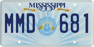 MS license plate MMD681