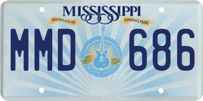 MS license plate MMD686