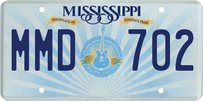MS license plate MMD702