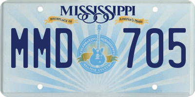 MS license plate MMD705