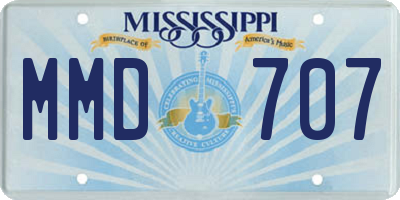 MS license plate MMD707
