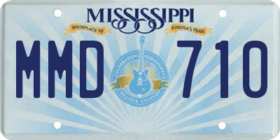 MS license plate MMD710