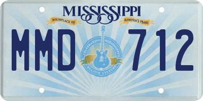 MS license plate MMD712