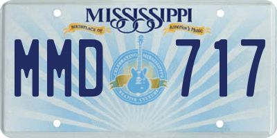 MS license plate MMD717