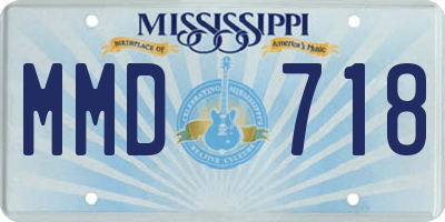MS license plate MMD718