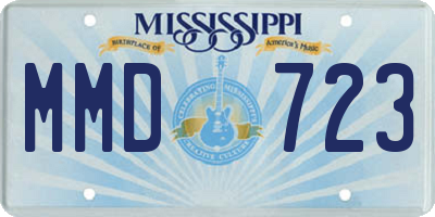 MS license plate MMD723