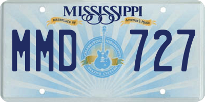 MS license plate MMD727