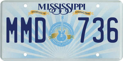 MS license plate MMD736