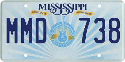 MS license plate MMD738
