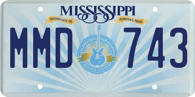 MS license plate MMD743