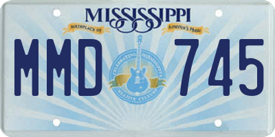 MS license plate MMD745