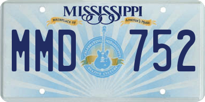 MS license plate MMD752