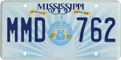 MS license plate MMD762