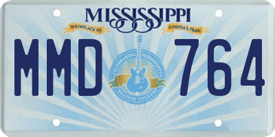 MS license plate MMD764
