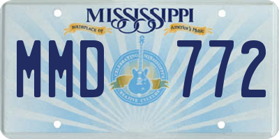 MS license plate MMD772
