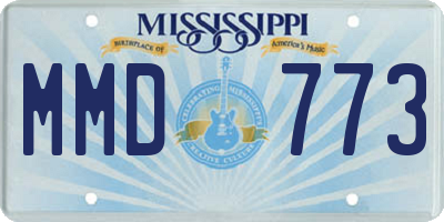 MS license plate MMD773