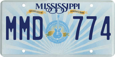 MS license plate MMD774