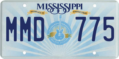 MS license plate MMD775