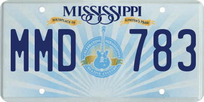 MS license plate MMD783