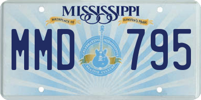 MS license plate MMD795