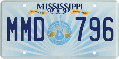 MS license plate MMD796