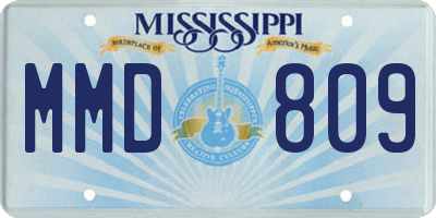 MS license plate MMD809