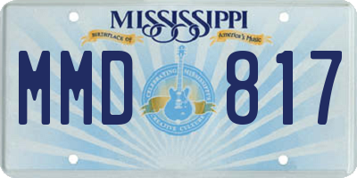 MS license plate MMD817