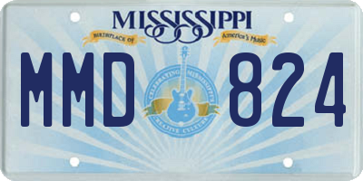 MS license plate MMD824