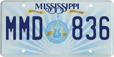 MS license plate MMD836