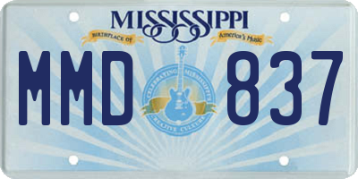 MS license plate MMD837