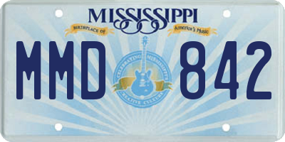 MS license plate MMD842
